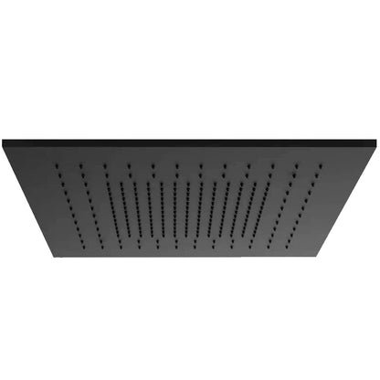 Gessi Afilo vierkant afdekplaat, cover 505x505 mm, mat zwart
