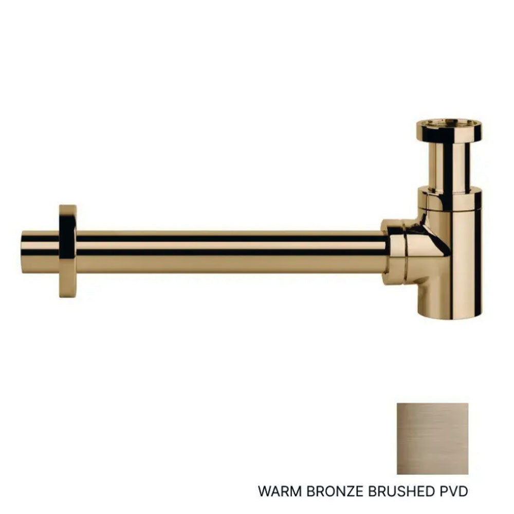 Gessi Tecnici design bekersifon met rozet 1 1/4'', warm brons geborsteld PVD