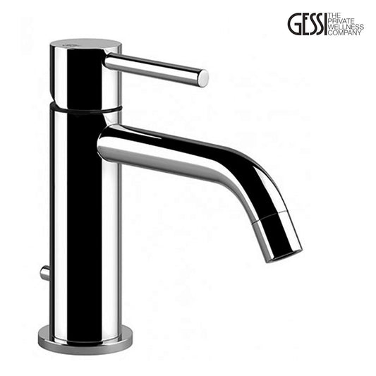 Gessi Via Tortona ééngreeps wastafelmengkraan met waste, black metal