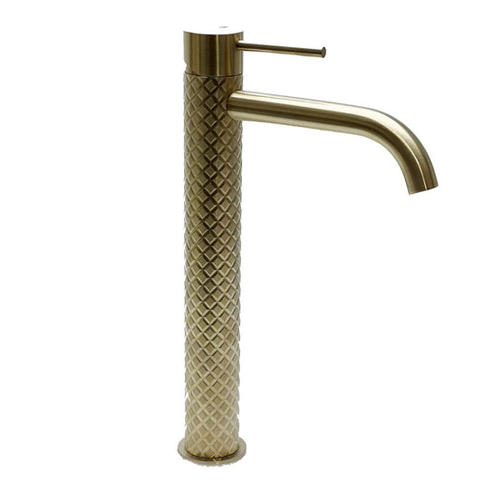 Gessi Intreccio hoge wastafelkraan geborsteld messing PVD