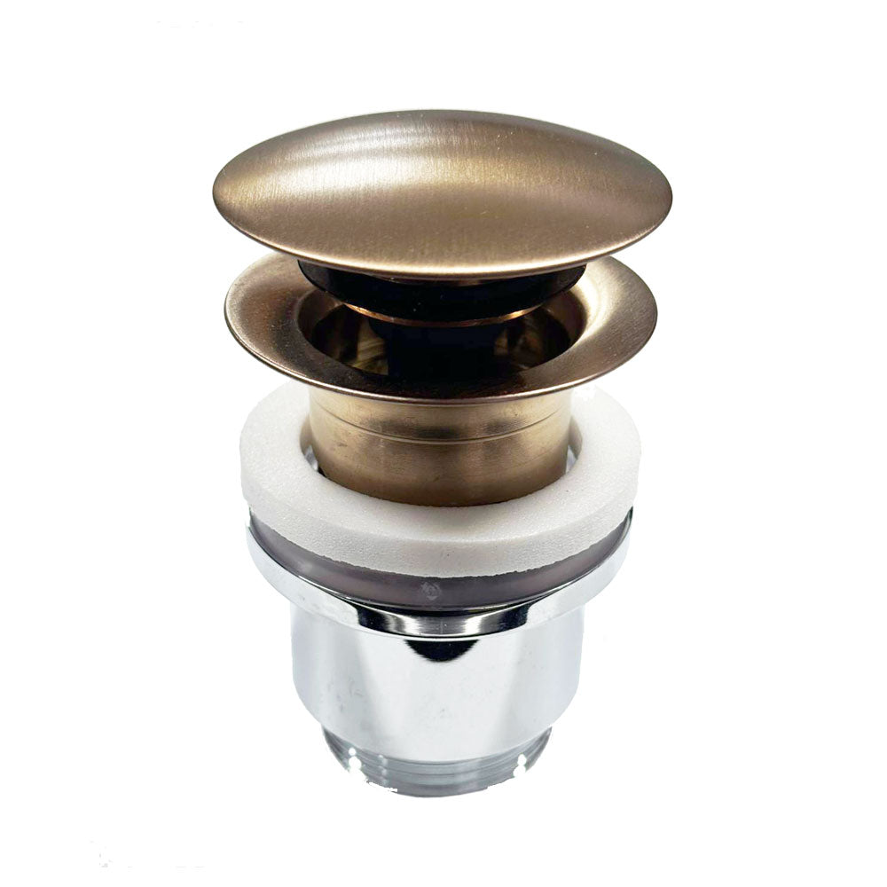 Gessi Tecnici Clickwaste 1 1/4 zonder overloop voor wastafel, geborsteld warm brons PVD