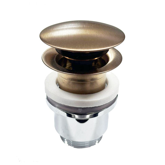 Gessi Tecnici Clickwaste 1 1/4 zonder overloop voor wastafel, geborsteld warm brons PVD