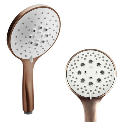 Gessi antikalk handdouche, met wit inzetstuk, 3-stralig, Geborsteld Koper PVD
