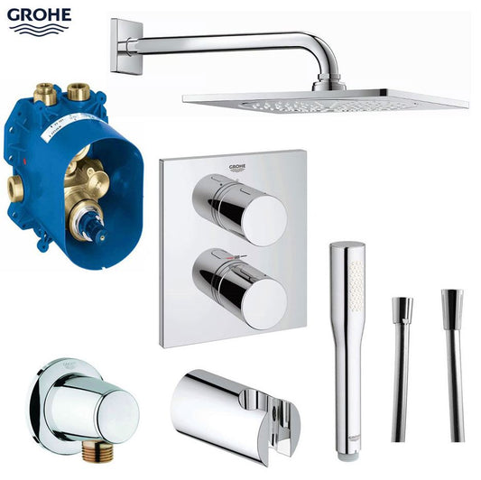 Grohe Grohtherm Cosmopolitan 3000 inbouw doucheset met Rainshower F-Series hoofddouche 25,4. cm, chroom