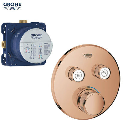 Grohe Grohtherm SmartControl thermostatische douchekraan inbouw, 2 functies, Warm Sunset