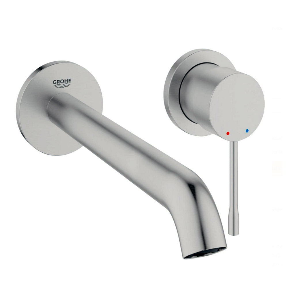 Grohe Essence New L-Size eengreeps afbouwdeel voor wandkraan met uitloop 23 cm, Supersteel (RVS)