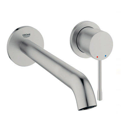 Grohe Essence New L-Size eengreeps afbouwdeel voor wandkraan met uitloop 23 cm, Supersteel (RVS)