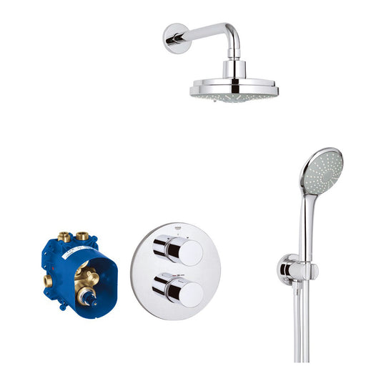Grohe Grohtherm 3000 Cosmopolitan Perfect Shower inbouw thermostaat doucheset 2-weg, Chroom