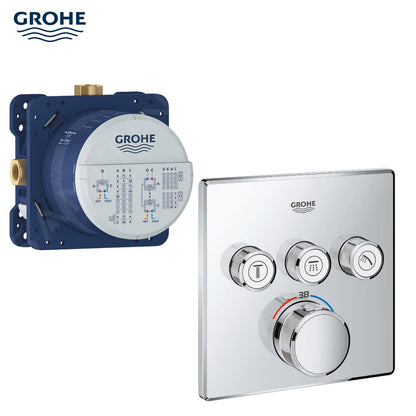 Grohe Grohtherm SmartControl thermostatische douchekraan inbouw, 3 functies, chroom