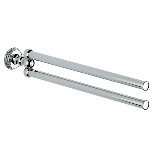 Grohe Sinfonia klassiek handdoekhouder draaibaar voor 2 handdoeken, chroom
