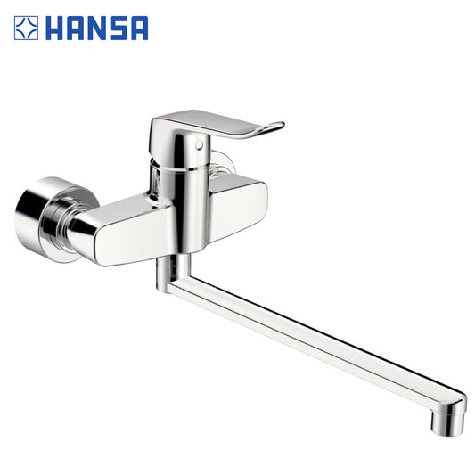 Hansa Clinica wandmengkraan uitloop lengte 300 mm, chroom