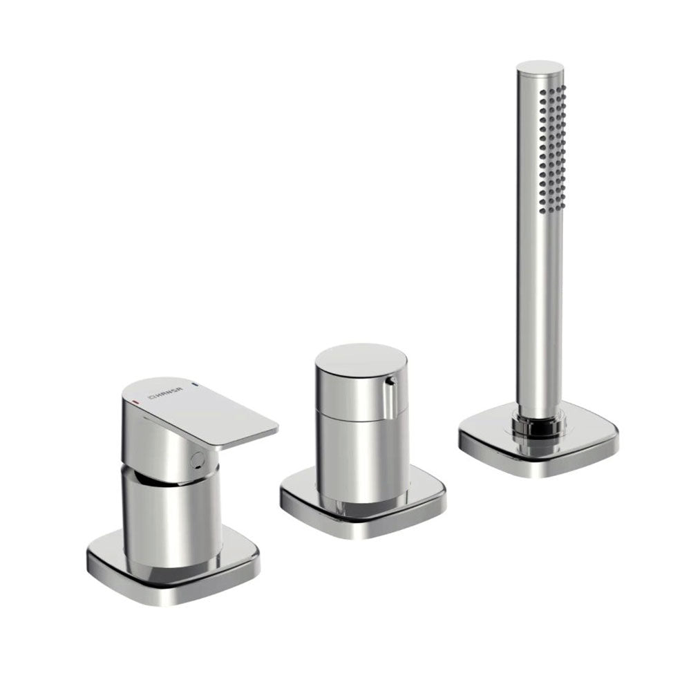Hansa Stela inbouw badrandkraan, 3-gats, chroom 57319173