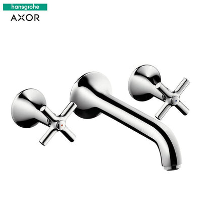 Hansgrohe Axor Terrano 3-gats wand wastafelmengkraan afbouwdelen kruisgreep chroom