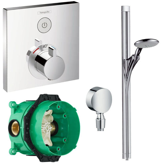 Hansgrohe ShowerSelect thermostaat met stopkraan voor 1 functie compleet set chroom