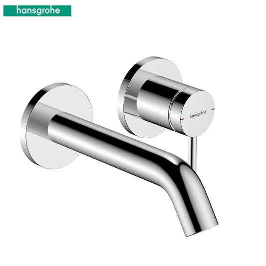 Hansgrohe Tecturis S EcoSmart 2-gats inbouw wastafelkraan met afvoerplug, chroom