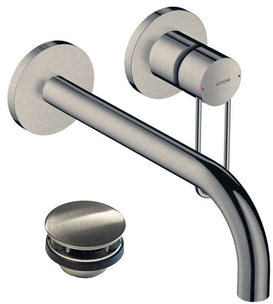 Hansgrohe AXOR Uno ééngreeps inbouw wastafelmengkraan afbouwdeel met beugelgreep – Geborsteld Staal Optic