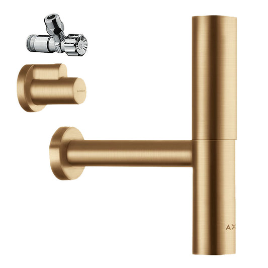 Hansgrohe AXOR flowstar design sifonset, met twee hoekkranen, Brushed Bronze