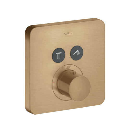 Hansgrohe Axor ShowerSelect thermostaat afdekset met 2 functies, brons geborsteld