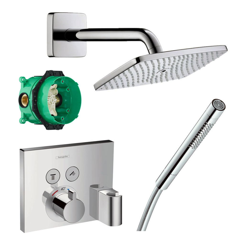 Hansgrohe ShowerSelect thermostaat inbouwset met Raindance hoofddouche, chroom
