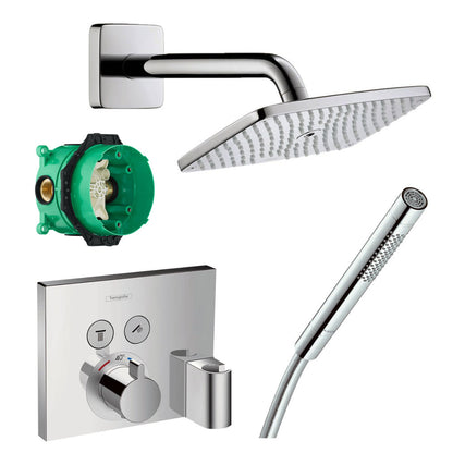 Hansgrohe ShowerSelect thermostaat inbouwset met Raindance hoofddouche, chroom