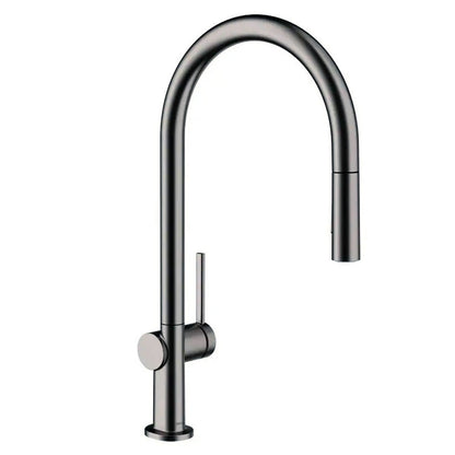 Hansgrohe Talis M54 hoge keukenkraan met uittrekbare handdouche 1-straal, geborsteld zwart chroom