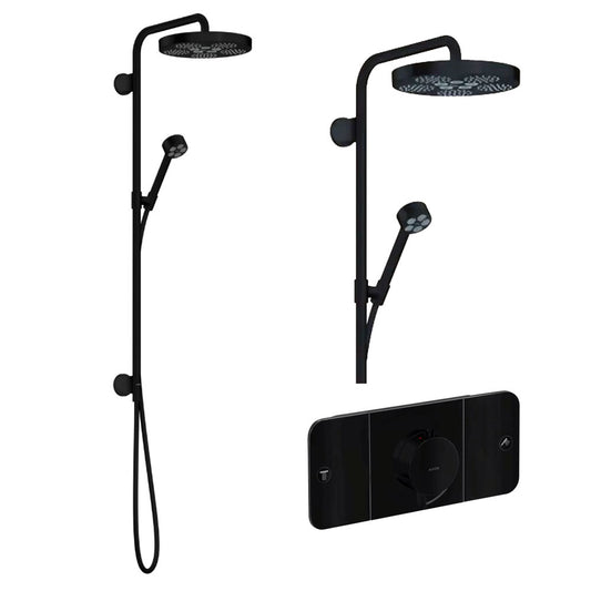 Hansgrohe AXOR One inbouw thermostaat Doucheset Showerpipe 280, 1 jet, Mat Zwart