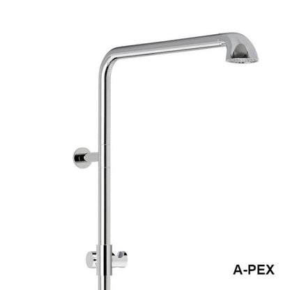 Damixa APex thermostatische design douchemengkraan met hoofddouche en handdoucheset chroom