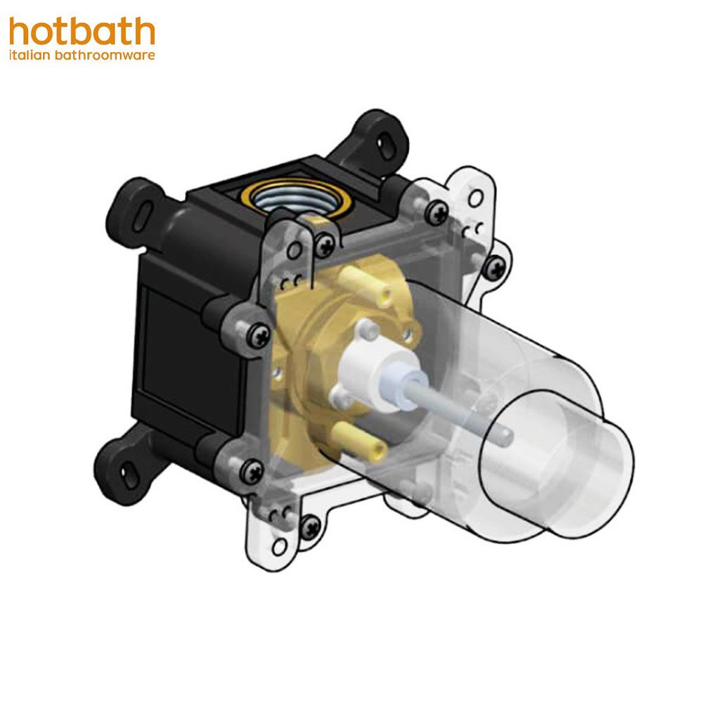 Hotbath Cobber 70 PB inb stopkraan FLOW HBCB7069PB