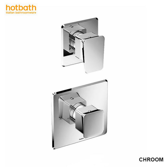 Hotbath  BR012CR thermostatische inbouw douchekraan met 1 stopkraan, chroom