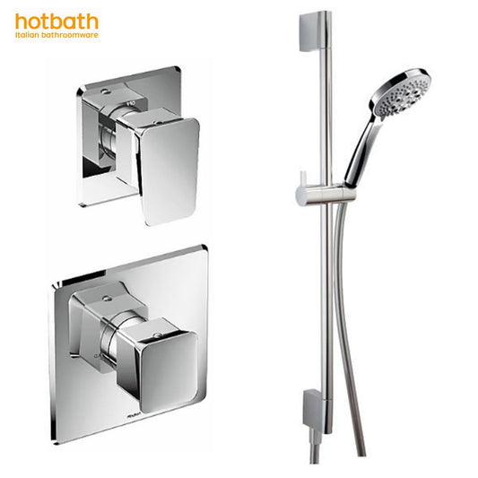 Hotbath BR012CR thermostatische inbouw douchekraan met 1 stopkraan, chroom