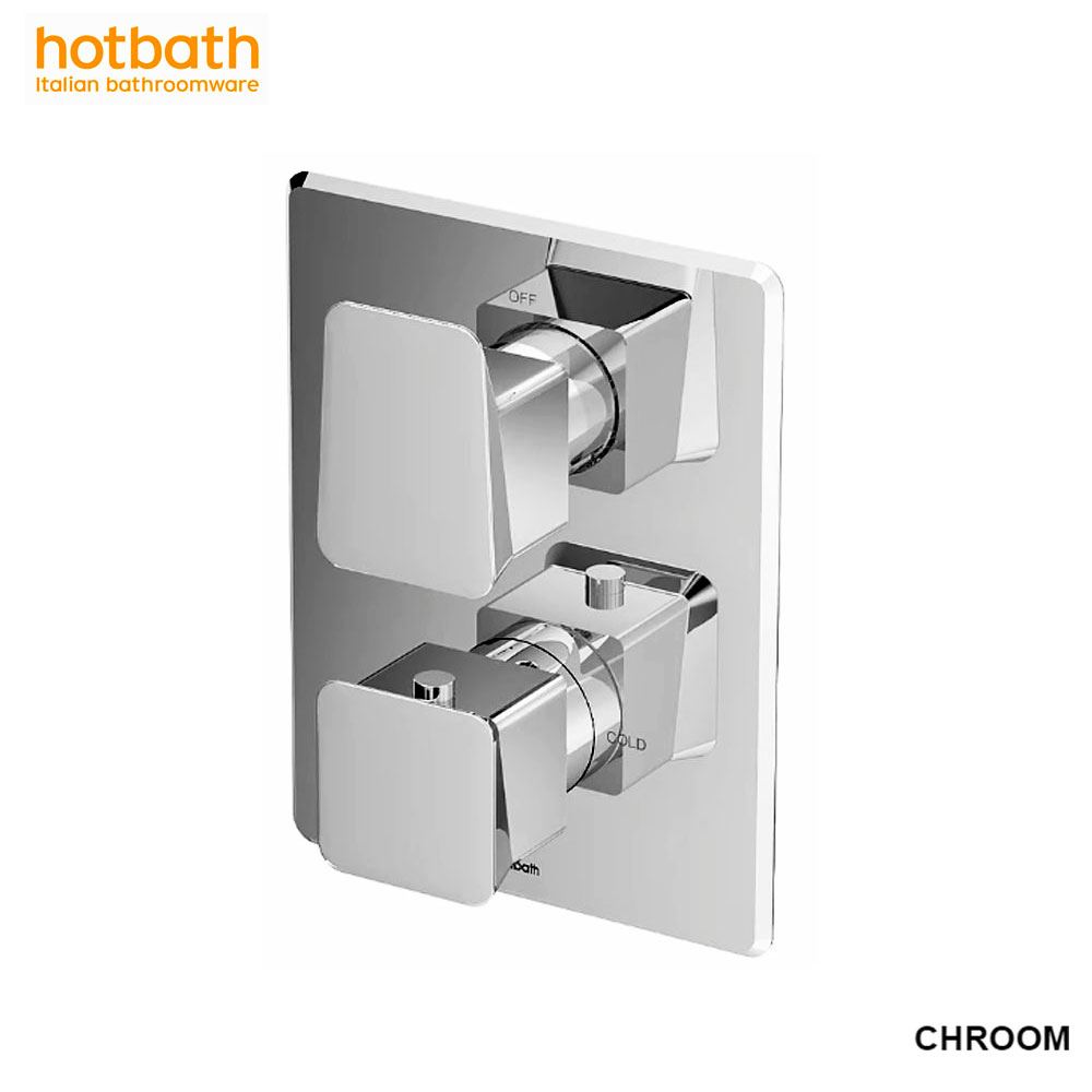 Hotbath Bro BR009CR compleet inbouw doucheset hoofddouche 200 mm met omstel chroom