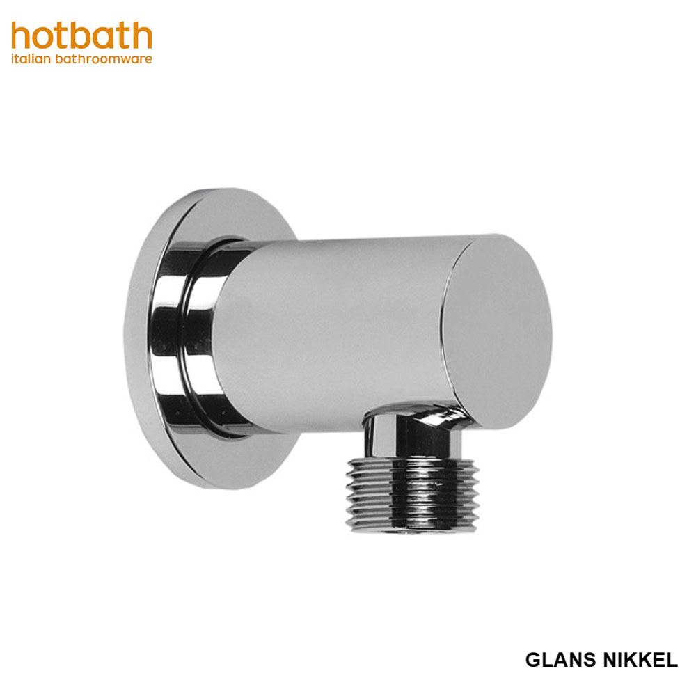 Hotbath Cobber M517 rond wand uitlaat universeel glans nikkel