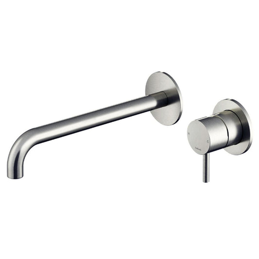 Hotbath Archie AR005EXT wastafelmengkraan afbouwdeel met 25 cm uitloop, geborsteld RVS