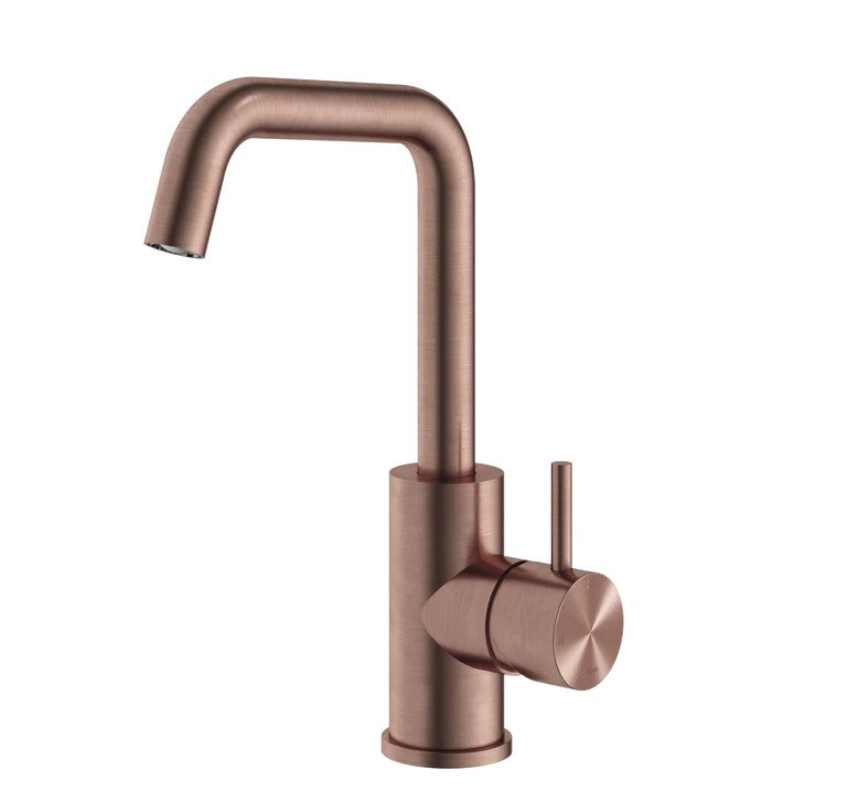 Hotbath Archie AR014 wastafelkraan RVS 316 - Geborsteld Koper PVD