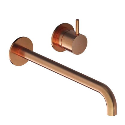 Hotbath Cobber CB005EXT wastafelmengkraan afbouwdeel met 25 cm uitloop, geborsteld koper