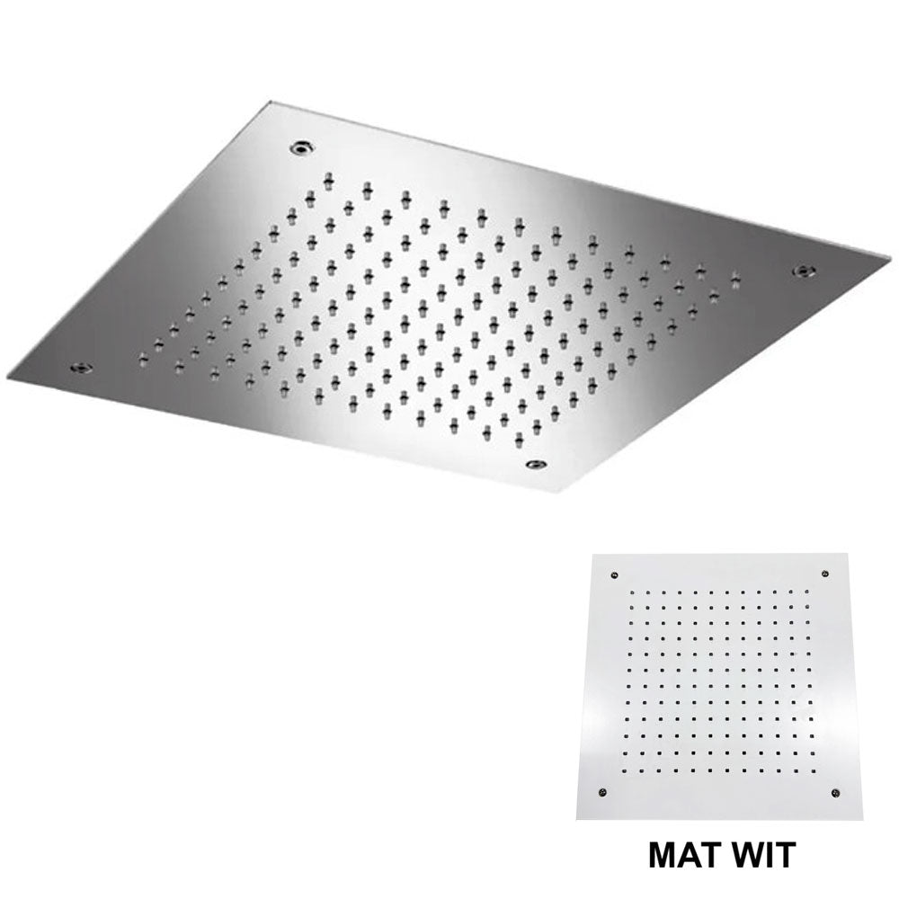 Hotbath Mate M110 plafond inbouw hoofddouche vierkant 38x38 cm, mat wit