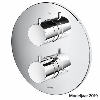 Hotbath Buddy B009EXT afbouwdeel inbouw thermostaat 2-weg omstel, Chroom (modeljaar 2019)