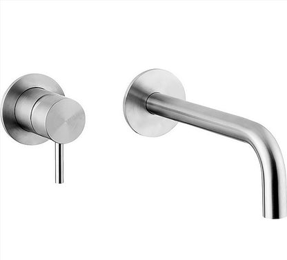 Cisal Xion of Xenz Pure RVS 316 Serie wastafelkraan 2-gats compleet met inbouwdeel 250 mm lang RVS geborsteld