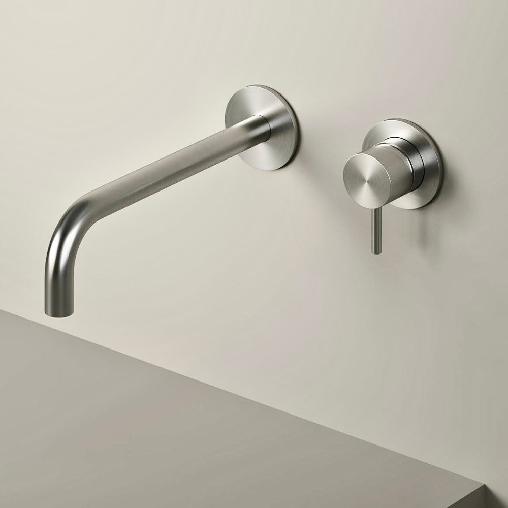 Cisal Xion of Xenz Pure RVS 316 Serie wastafelkraan 2-gats compleet met inbouwdeel 250 mm lang RVS geborsteld