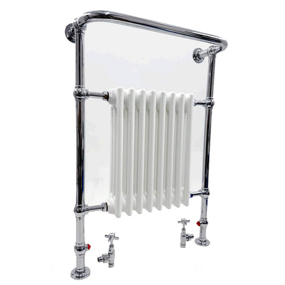 Imperial Malmo 8-balk traditionele radiator – 960 x 665 – chroom/wit – centrale verwarming