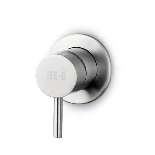 JEE-O Slimline Wand Mengkraan Mixer, klein rozet, Geborsteld RVS