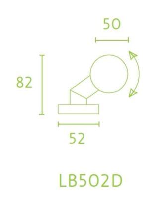 Linox Basic lb502V diam.50mm op rozet rvs vaste deurknop