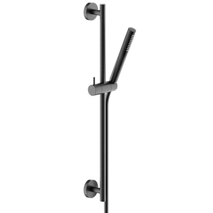 Nobili glijstang met wandgemonteerde handdouche in gunmetal PVD afwerking