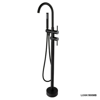 Luca Sanitair Vasca vrijstaande luxe slanke badmengkraan, mat zwart