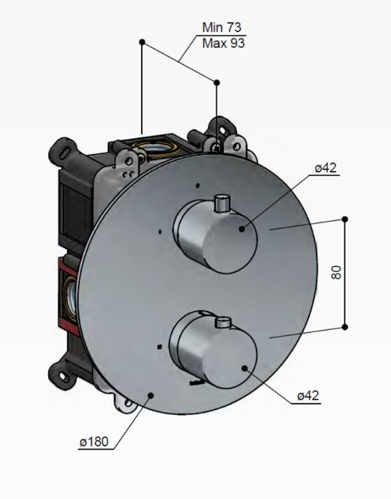Hotbath Cobber inbouw 2-weg afbouwdeel, mat wit (2020)