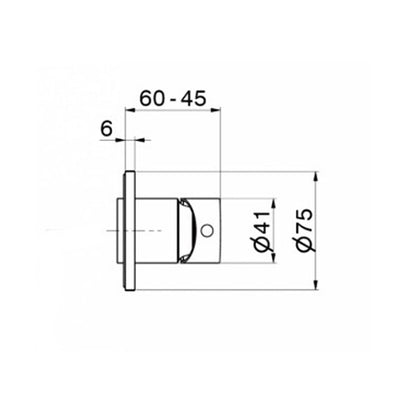 Newform XT inbouw douchemengkraan zonder omstel, Chroom