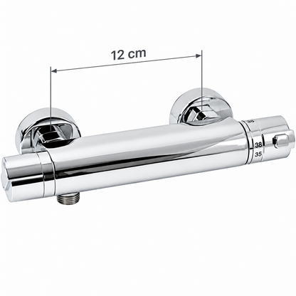 Plieger Solid thermostatische douchekraan 12 cm Chroom