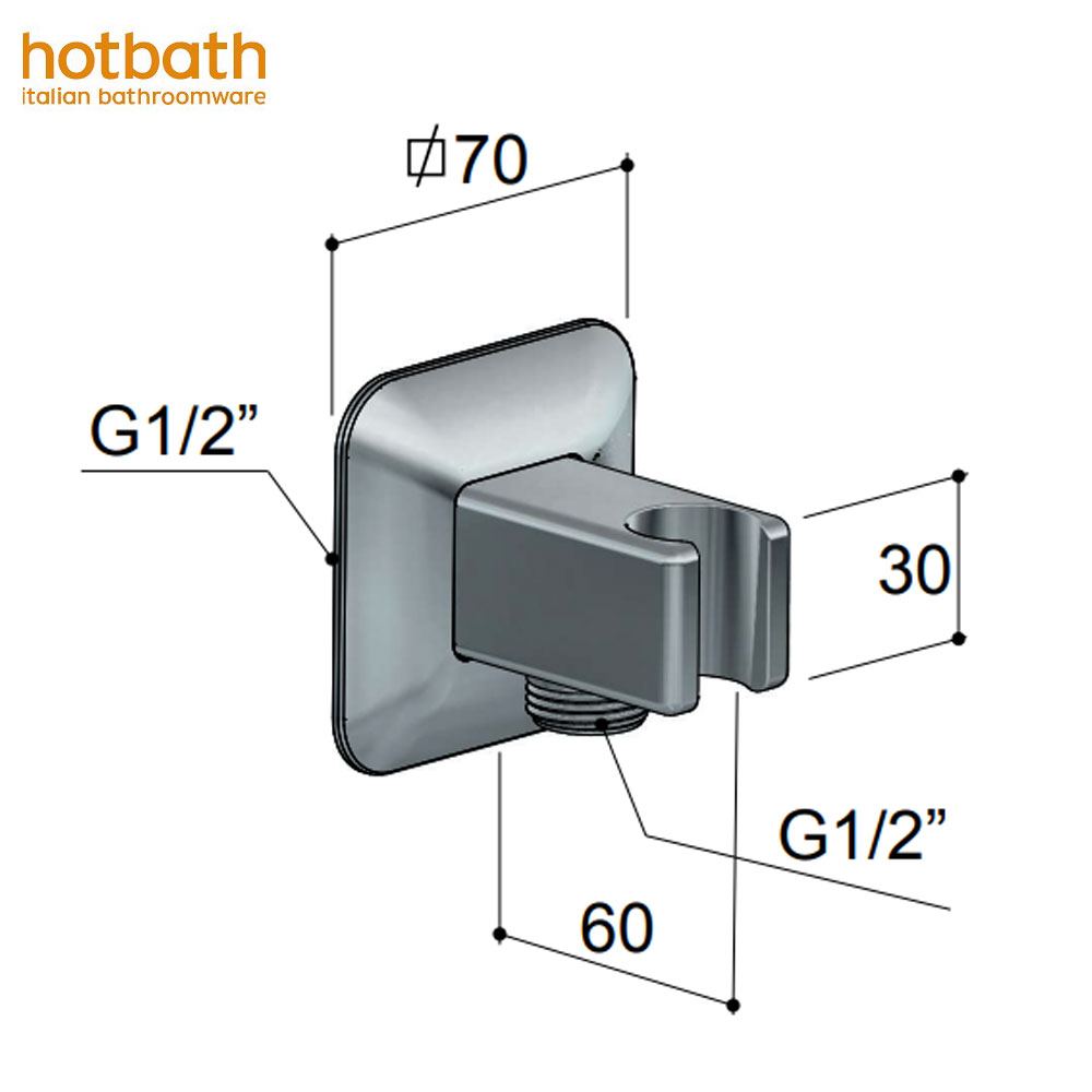 Hotbath Mate M520 wandsteun met uitlaat chroom