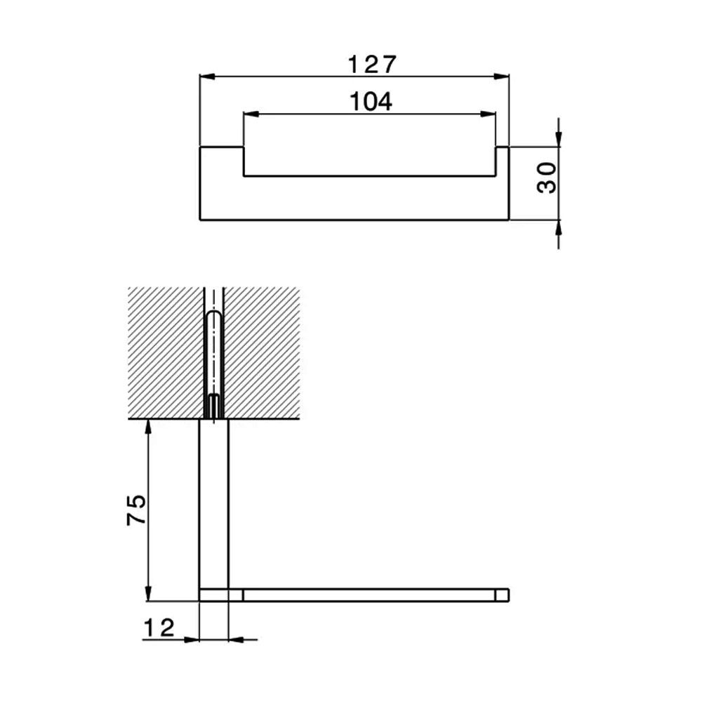 Cisal Quad toiletrolhouder mat zwart