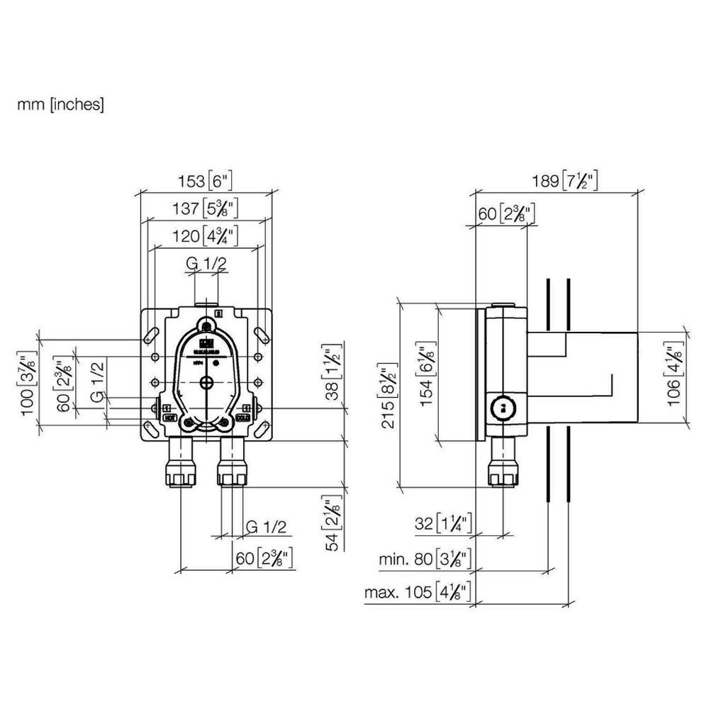 Dornbracht Generic / Meta.02 inbouw doucheset badkraan met handdouche en hoofddouche, chroom